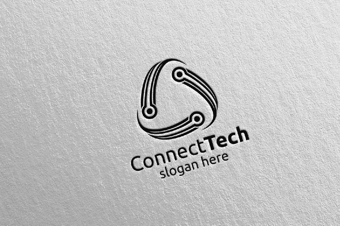 Технология и электроника 4. Шаблон логотипа. Артикул 97853