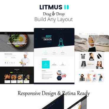 Litmus - творческий многоцелевой. WordPress  шаблон. Артикул 67369