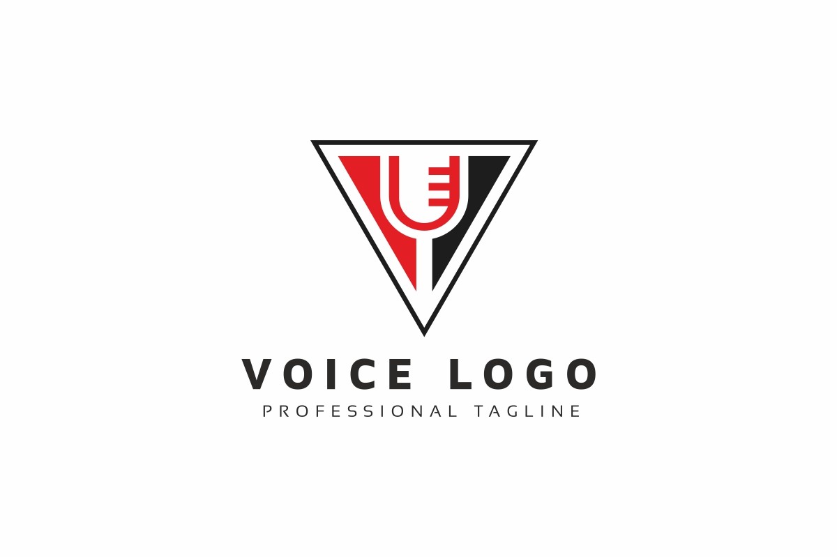 Голос V Письмо. Шаблон логотипа. Артикул 98329