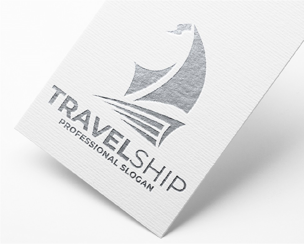 Корабль путешествия. Шаблон логотипа. Артикул 97778