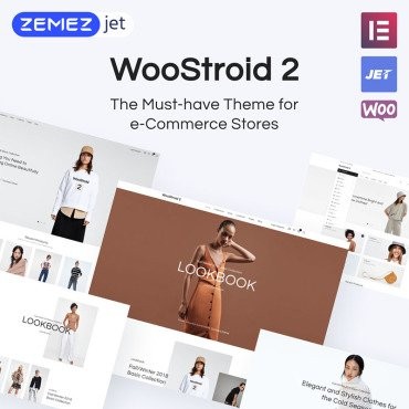 Woostroid2 - многофункциональная тема WooCommerce Elementor. WooCommerce тема. Артикул 63000