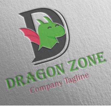 Зона дракона. Шаблон логотипа. Артикул 77056