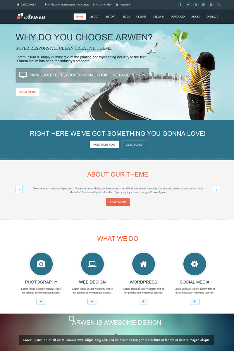 Арвен - Адаптивный Onepage