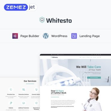 Whitesto -   Elementor WordPress.  Landing Page.  73456