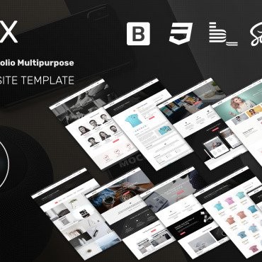 Aitix - Модный Портфель Многофункциональный Чистый Bootstrap. Шаблон веб сайта. Артикул 102210