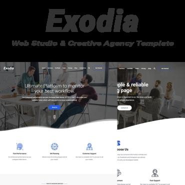 Exodia - веб-студия и креативное агентство. Шаблон веб сайта. Артикул 84927