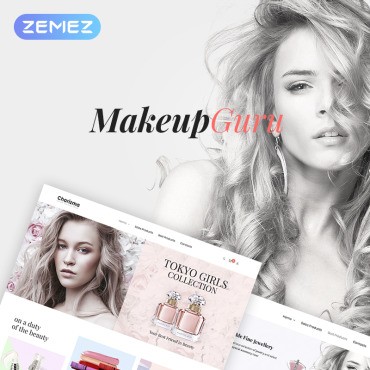 MakeupGuru - Магазин косметики Elementor. WooCommerce тема. Артикул 73212
