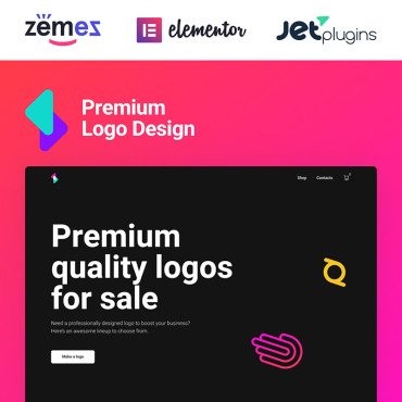 Logoster - Магазин креативного и современного дизайна логотипов. WooCommerce тема. Артикул 92870