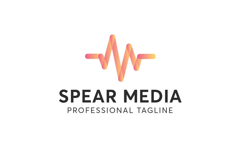 Spear Media. Шаблон логотипа. Артикул 97495
