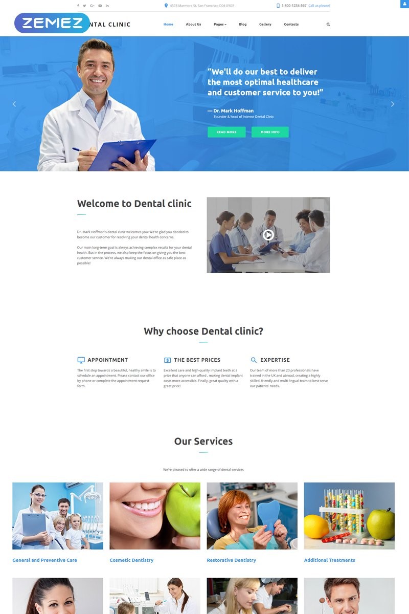 Стоматологическая клиника - адаптивный стоматолог