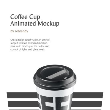 Кофейная чашка Анимированная. Mockups . Артикул 77540