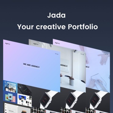 Jada - Креативное портфолио. Шаблон веб сайта. Артикул 67158