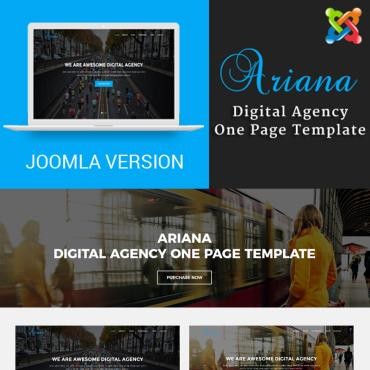 Ариана - цифровое агентство One Page. Joomla шаблон. Артикул 78076