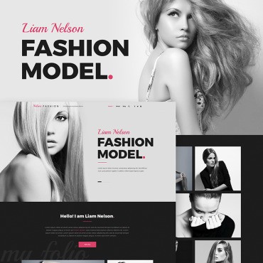 Nelson Fashion - модельное агентство Elementor. WordPress  шаблон. Артикул 66849