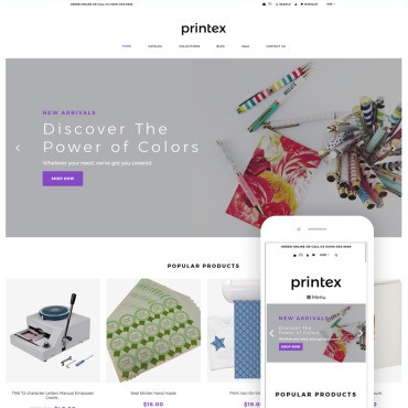 Printex -  Multipage Modern. Shopify .  79136