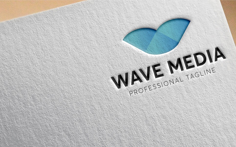 Wave Media. Шаблон логотипа. Артикул 95407