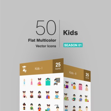 50 Kids Flat Multicolor.  .  92583