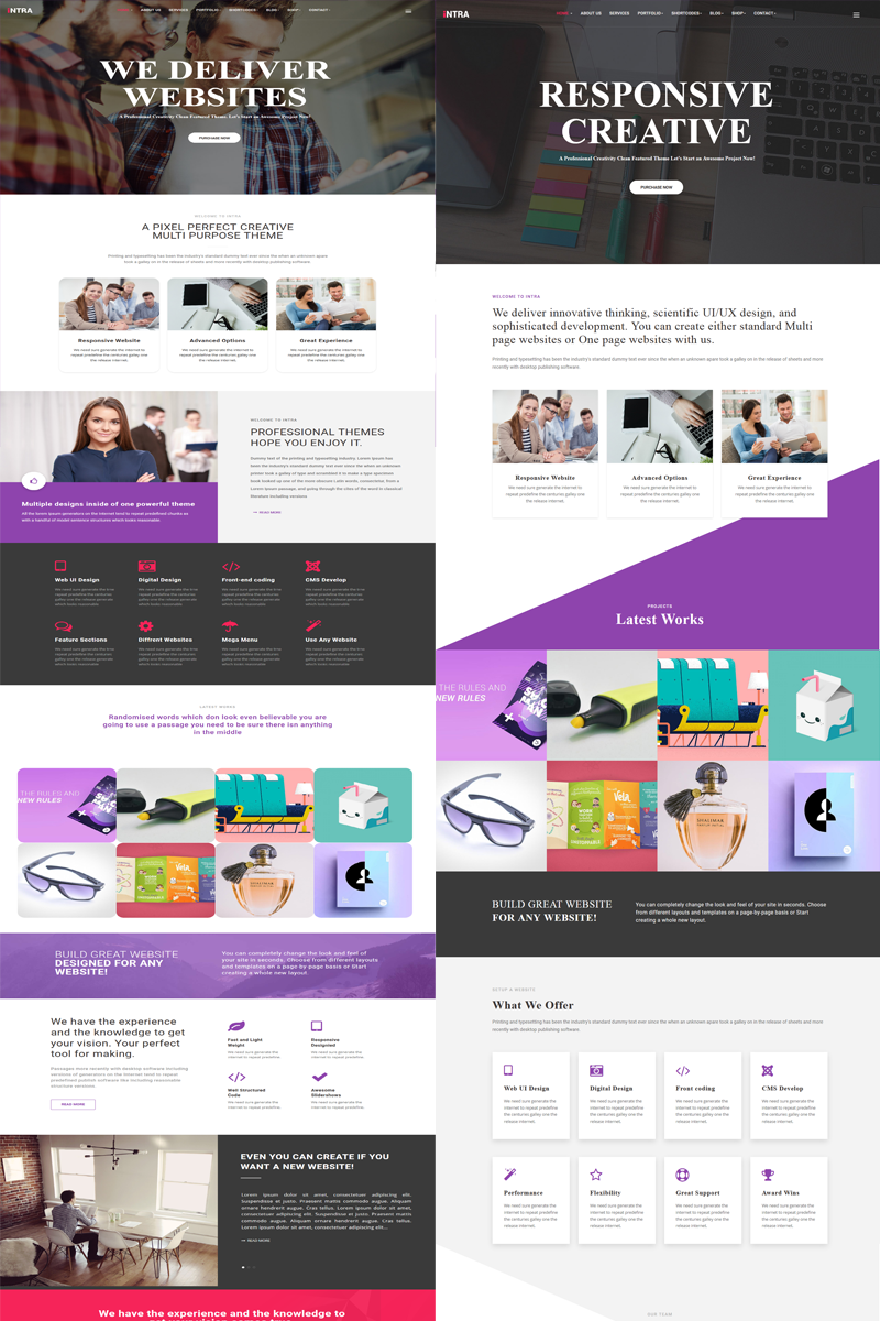 Intra - многостраничный + одна страница