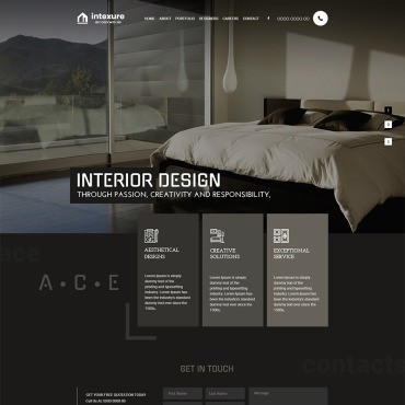 Intexure - Дизайн интерьера. PSD шаблон. Артикул 84508