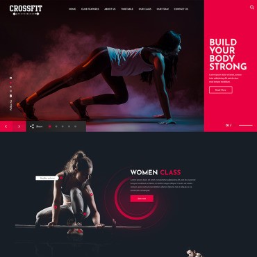 Crossfit Fitness One Page. PSD .  83866