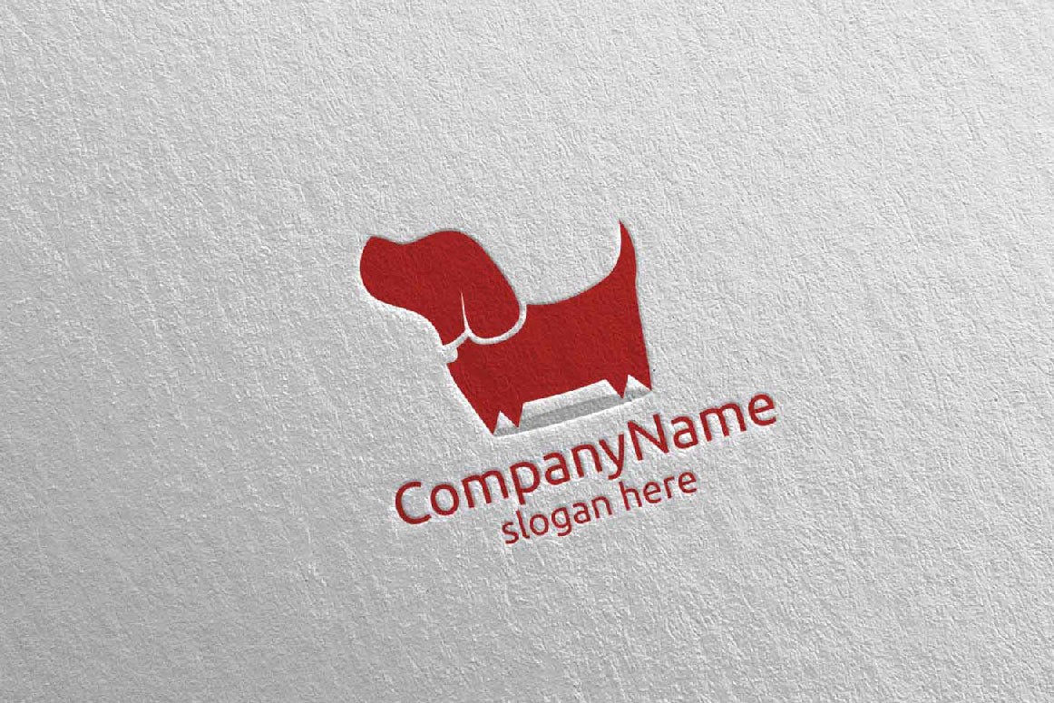 Собака для зоомагазина, ветеринара или любителя собак 12. Шаблон логотипа. Артикул 98337