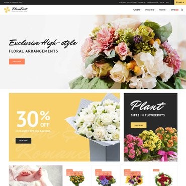 FloraFest - Адаптивный Цветочный Магазин. Шаблон Magento. Артикул 62284