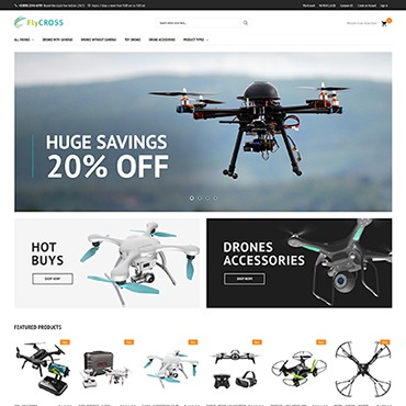 FlyCross - Магазин дронов. Шаблон Magento. Артикул 64902