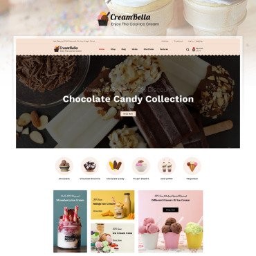 CreamBella IceCream Store. WooCommerce .  92991