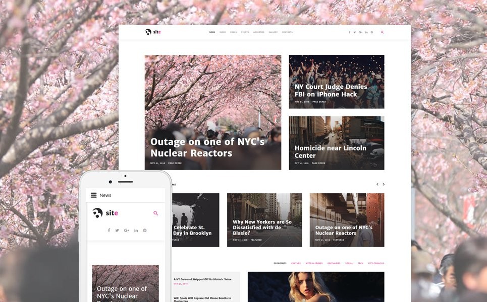 Bsite - адаптивный новостной портал Modern