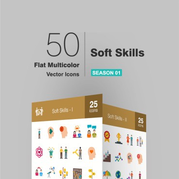50 Soft Skills Flat Multicolor.  .  91006