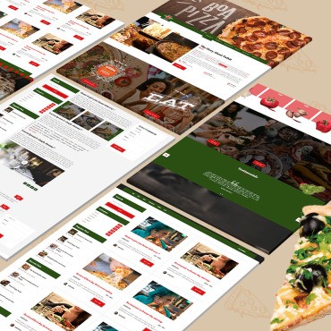 Fattpizza | Пицца Ресторан и Ужин. WordPress  шаблон. Артикул 104456