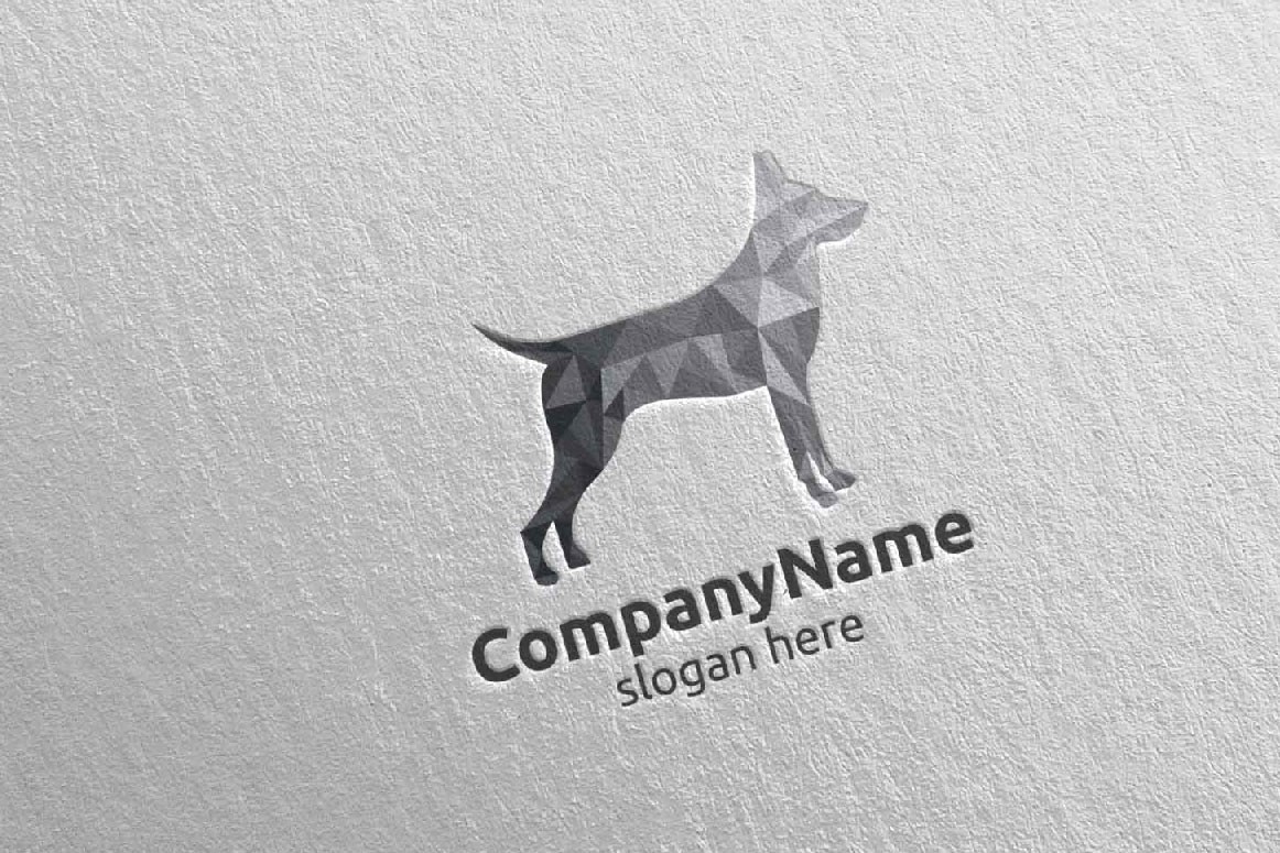Собака для зоомагазина, ветеринара или любителя собак 1. Шаблон логотипа. Артикул 98323