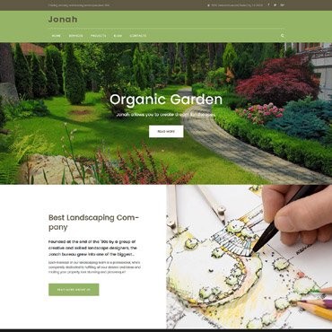 Иона - Ландшафтный дизайн и стрижка газонов. WordPress  шаблон. Артикул 61319