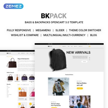 BKPack - - Responsive Bags. OpenCart .  71069