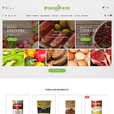 FoodFate - Супермаркет. PrestaShop тема. Артикул 62186