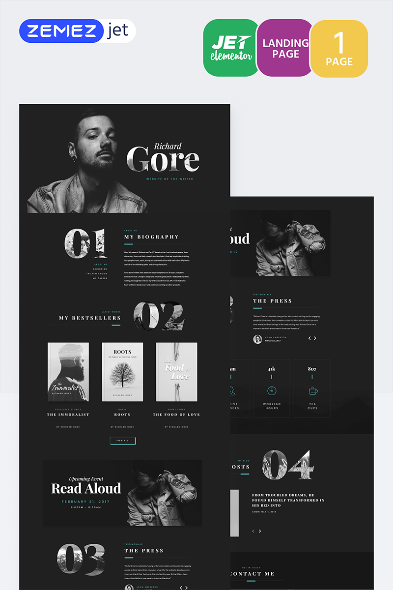 Novelistic - писатель Портфолио Джет