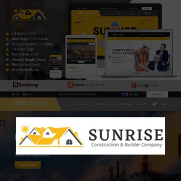  HTML  Sunrise Construction & Builder Company.  Landing Page.  96977