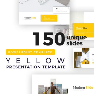Yellow Modern Presentation. PowerPoint .  79385