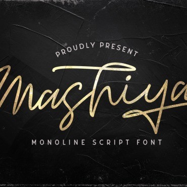 Mashiya - Monoline Script. .  104033