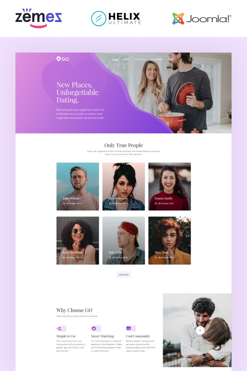 GO - Знакомства Многостраничный Элегант