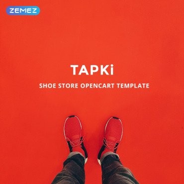 TAPKi - Магазин обуви. OpenCart шаблон. Артикул 73818