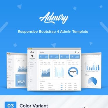 Admiry - Responsive Bootstrap 4 Dashboard. Шаблон админки. Артикул 66602