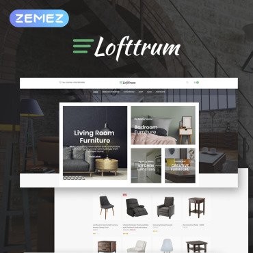 Lofttrum - Мебельный интернет-магазин Elementor. WooCommerce тема. Артикул 73447