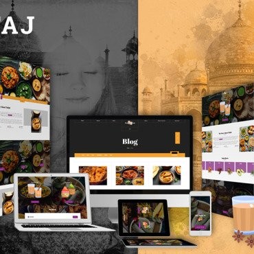 Фаттай | Индийский ресторан и Даба HTML5. Шаблон веб сайта. Артикул 103660