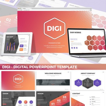 Digi - Digital. PowerPoint шаблон. Артикул 82072
