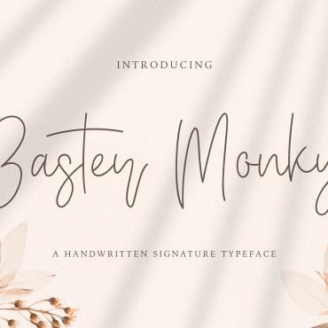 Baster Monky - Monoline Script. .  104024