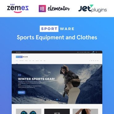 SportWare - Спортивное оборудование и одежда. WooCommerce тема. Артикул 61301