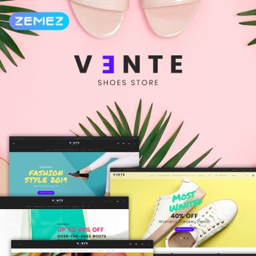 Vente - Магазин обуви Clean Bootstrap Ecommerce. PrestaShop тема. Артикул 78752