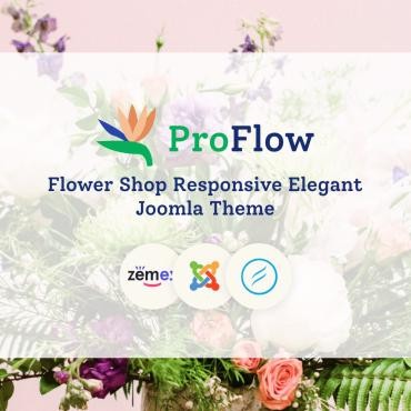 ProFlow - Адаптивный магазин цветов. Joomla шаблон. Артикул 102409