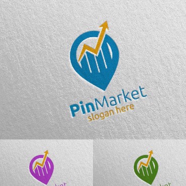 Pin Marketing Financial Advisor Design Icon 13.  .  96882